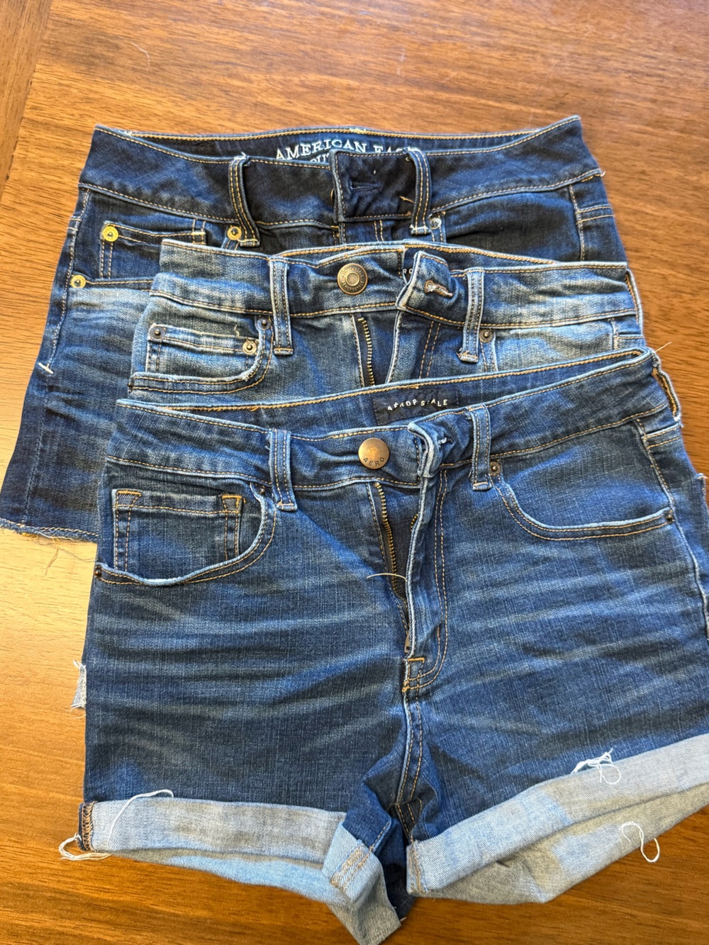 American Eagle Outfitters Dark and Medium Blue Skinny Bundle Sizes 0, 2 &4